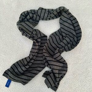 NWT Apt. 9 Black and Gray Striped Knit Scarf